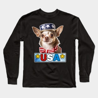 Patriotic Chihuahua II Long Sleeve T-Shirt